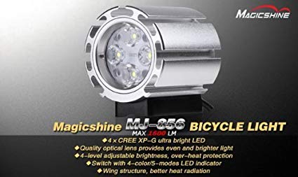 Magicshine MJ-856B O-ring mount 1600 Lumen LED Bike Light with Improved Default Battery Pack