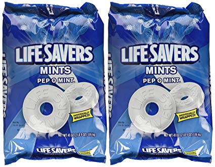 Life Savers Pep-O-Mint Hard Candy, 41oz Bag (Pack of 2)