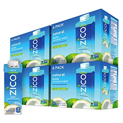 Zico Beverages Natural Coconut Water (Pack of 24), 8.45 Fl Oz