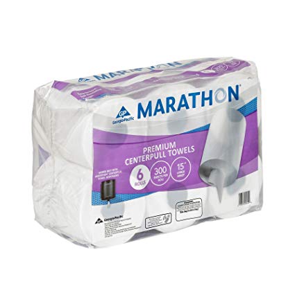 Sam's Club Marathon Centerpull Towels, 6 Rolls-300 sheets per roll, 15